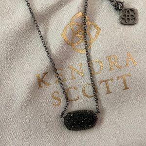 Kendra Scott Elisa Black Drusy Necklace